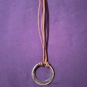 Silver Circle Pendant Necklace